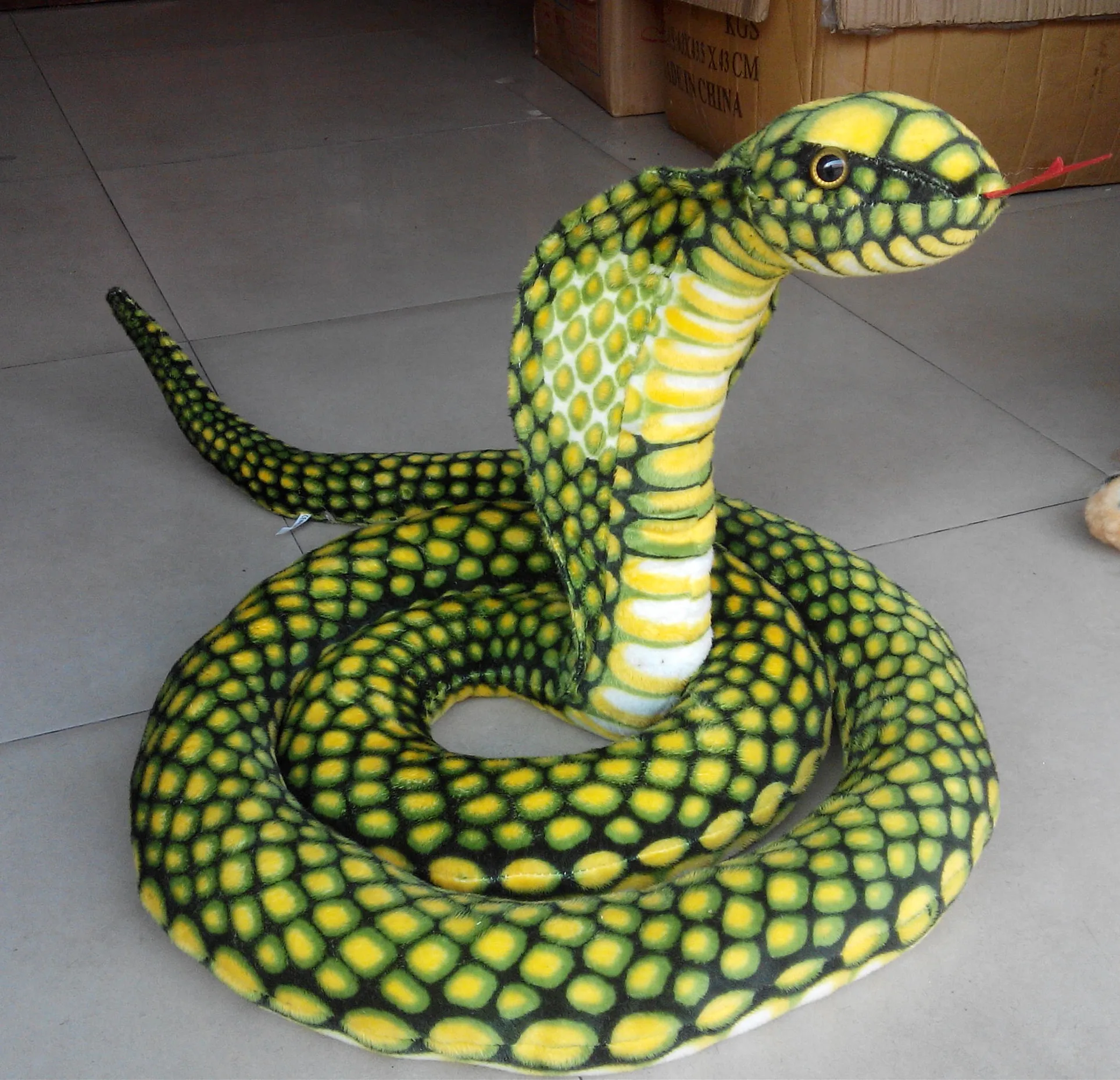 Simulation Cobra Plush Toy Doll Green Python Doll Funny Birthday Gift Cute Snake Pillow Big False Snake a5479~0.5