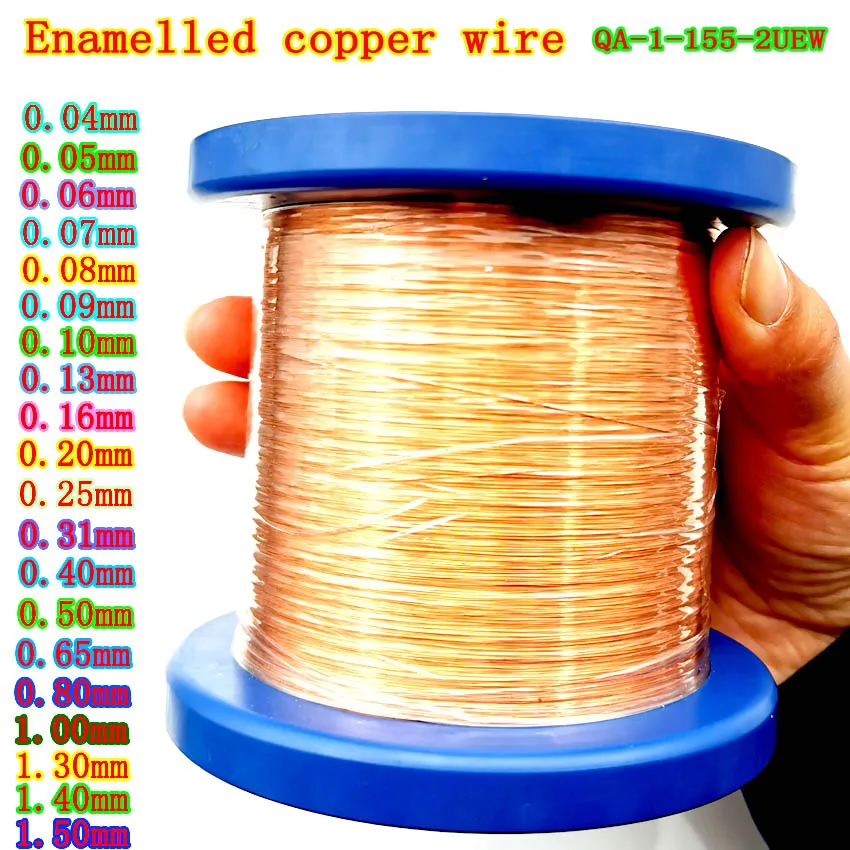 

1kg/roll 0.13mm 0.25mm 0.51mm 1mm 1.25mm copper wire Magnet Wire Enameled Copper Winding wire Coil Copper Wire qa-1-155 2uew