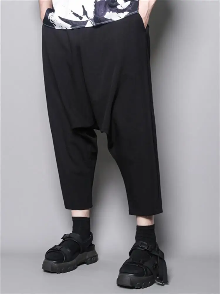 

Men's spring/summer new hip hop street dark crotch design casual loose large size Harlan pants