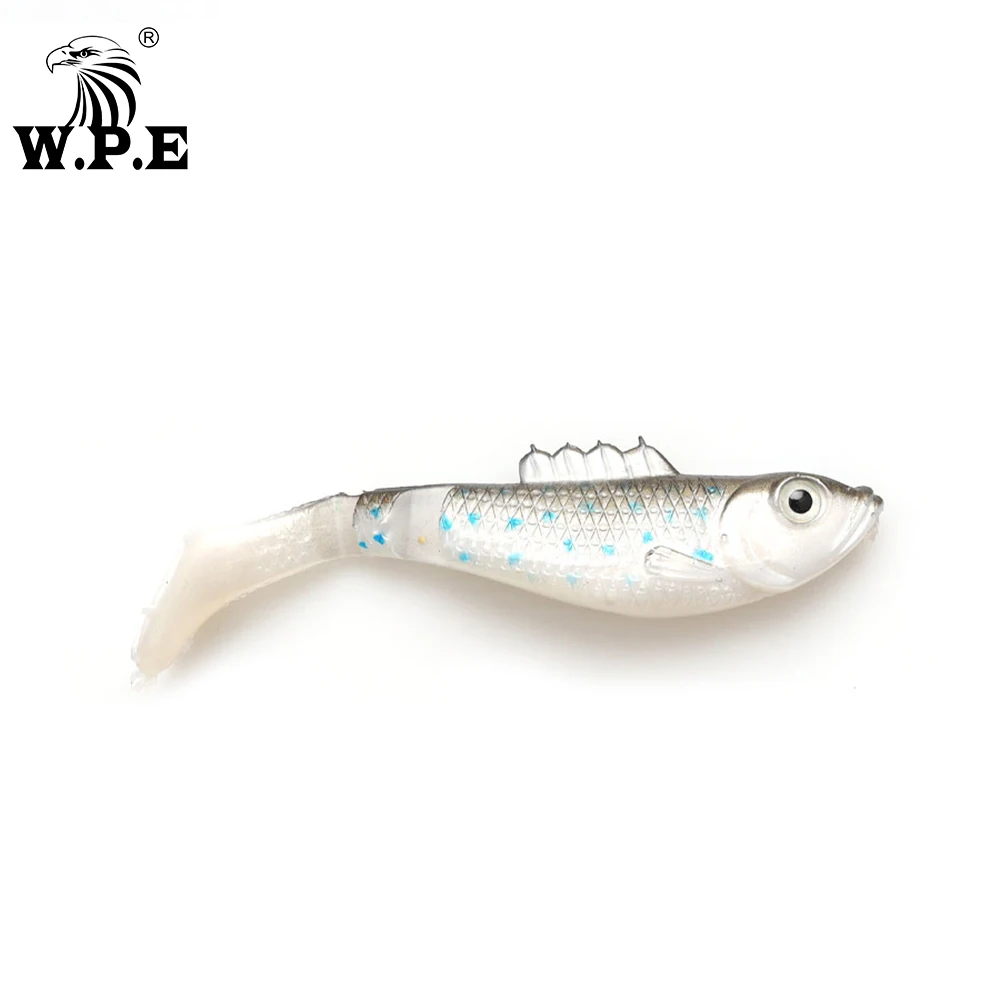 W.P.E Señuelo Wobbler Suave 100mm Ojos 3D Cola en T - imagen 2