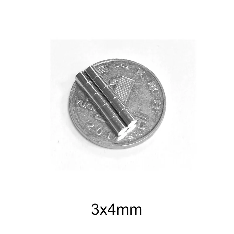 50~2500pcs 3x4 mm mini magnet 3x4mm 3mmx4mm high-strength rare earth permanent magnet 3*4 Super strong neymium magnets 3x4 mm