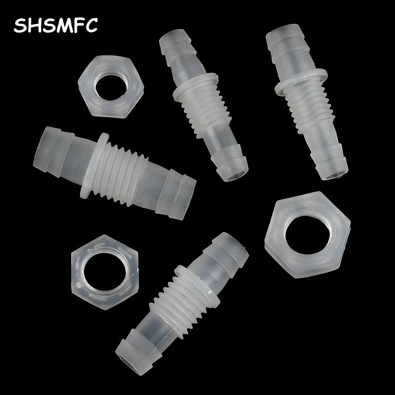 

3~200Pcs 8~12mm-M12~M16 Thread Hex Nut PP Pagoda Direct Connectors Aquarium Tank Air Pump Adapter Irrigation System Hose Joints