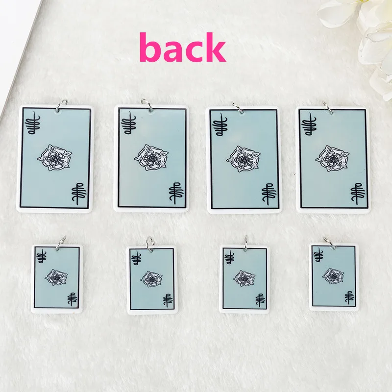 10Pcs Small Size 34*25 MM Tarot Card Game Magical Divination Charms Resin Sun Moon  DIY Accessory Necklace Pendant