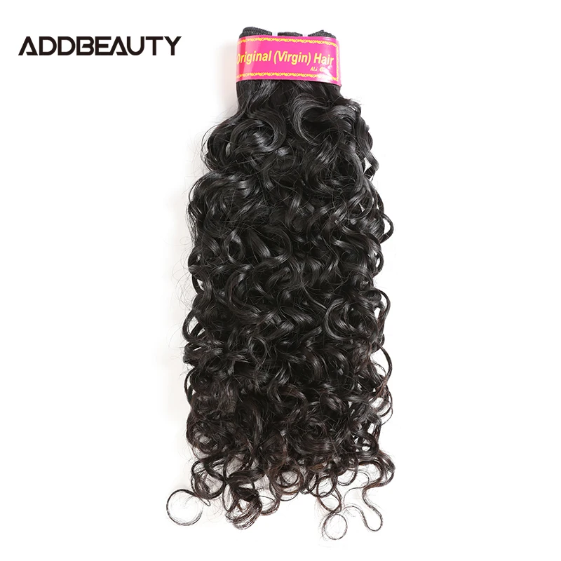 Addbeauty-Paquete de cabello humano ondulado de un solo donante, tejido de cabello virgen crudo sin procesar, extensión de cabello humano