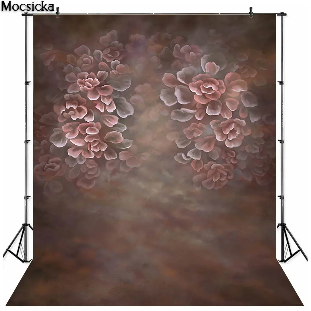 Telón de fondo de fotografía de flores Vintage para recién nacidos, retrato artístico de maternidad para sesión fotográfica, utilería para estudio fotográfico