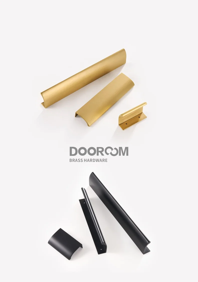 Dooroom Möbelgriffe aus massivem Messing, verdeckte Griffe, Schubladenknöpfe für Kleiderschrank, Kommode, Schrank, Schublade, Großhandel erhältlich – Detail 7