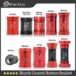 Bicycle Bottom Bracket Central Movement 30mm Shaft Ceramic Bearing Bicycle Parts PF30/PF4130/BB30/BSA30/T47 for Road MTB Bike