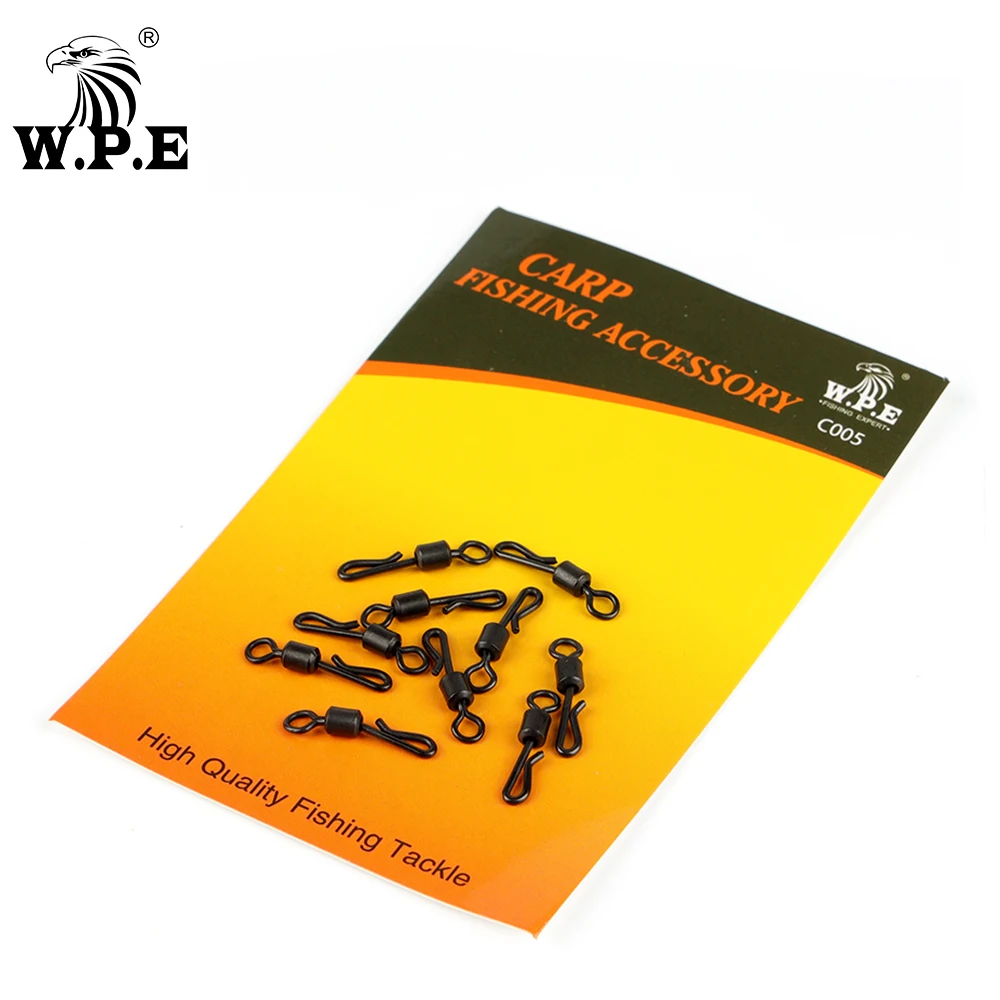 WPE Giratorio Q Cambio Rápido Cuerpo Largo Negro Mate - Pesca Carpa - imagen 5