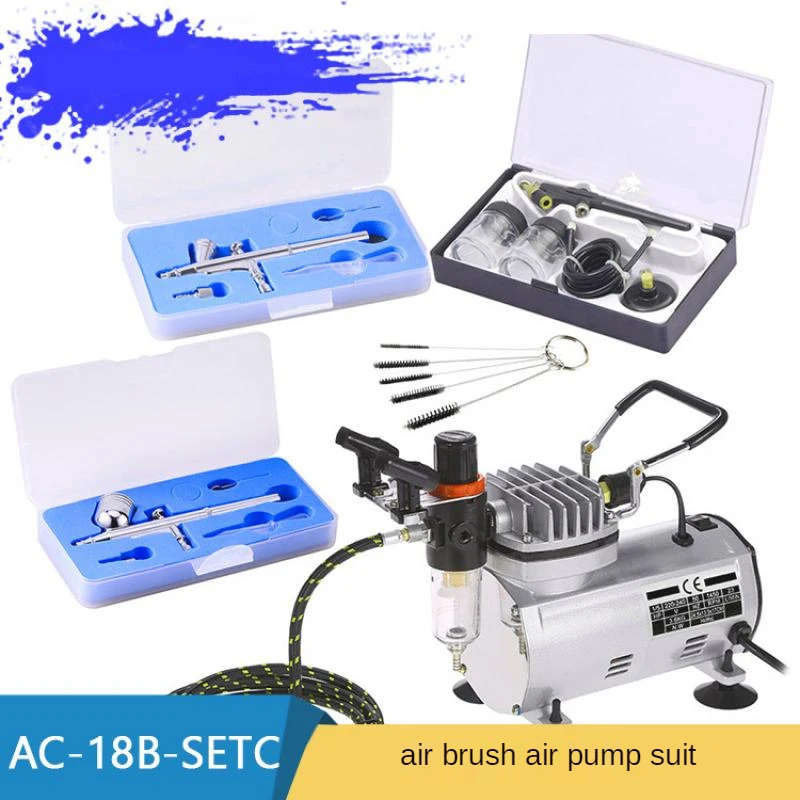 220V Silent Oil Free Spray Paint Spray Pen Set Is Suitable for Nail Model Painting Air Pump Spray Pen