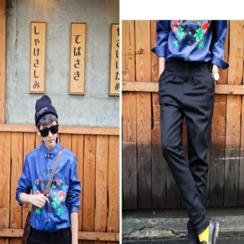 

Men's Casual Pants Pencil Pants Spring And Autumn New Black Fashion Slim Slim Waist Youth Trend Personality Skinny Leg Pants