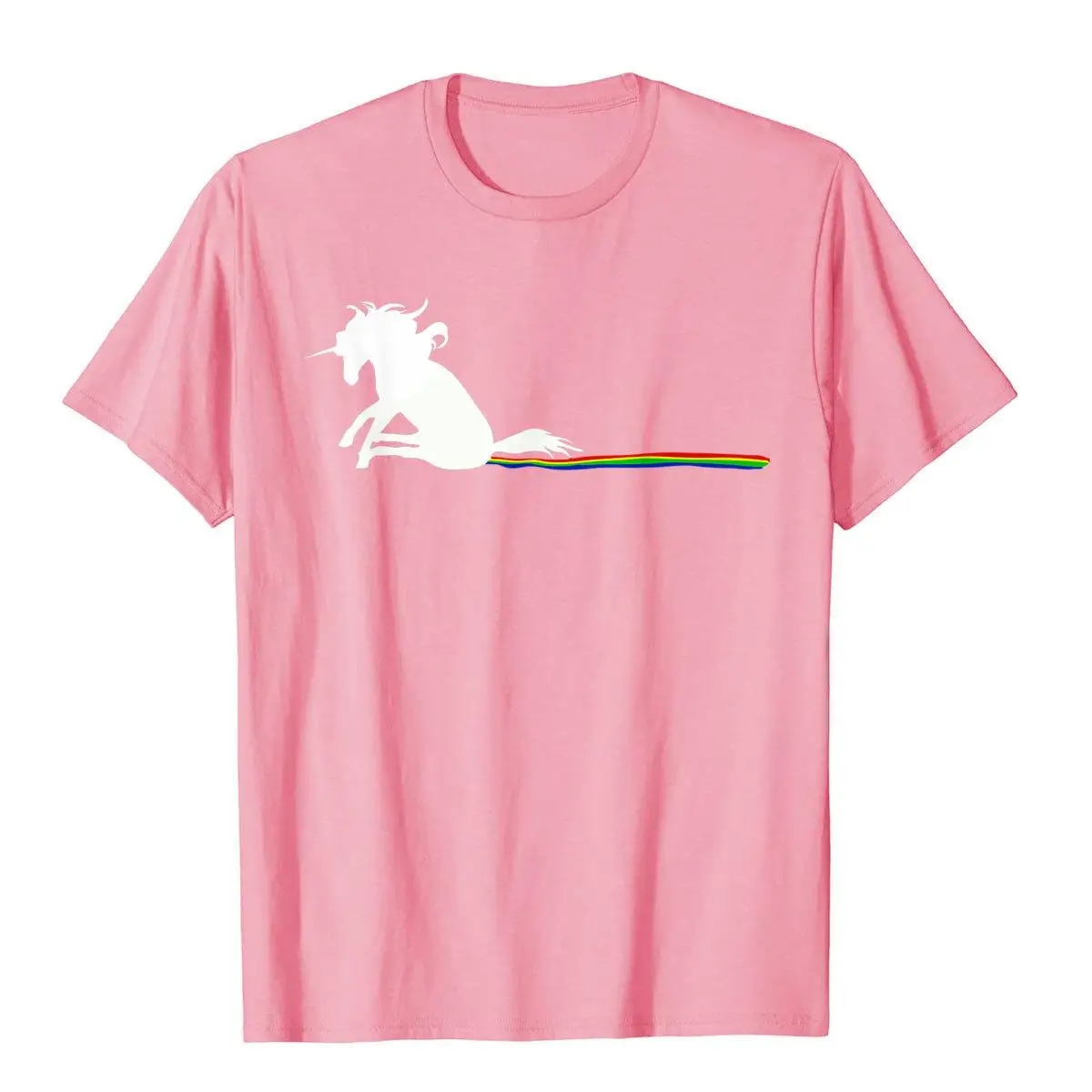 Unicorn Dragging Rainbows- Funny Adult T-Shirts Gifts Customized Top T-Shirts For Men Cotton Tops T Shirt Summer Special