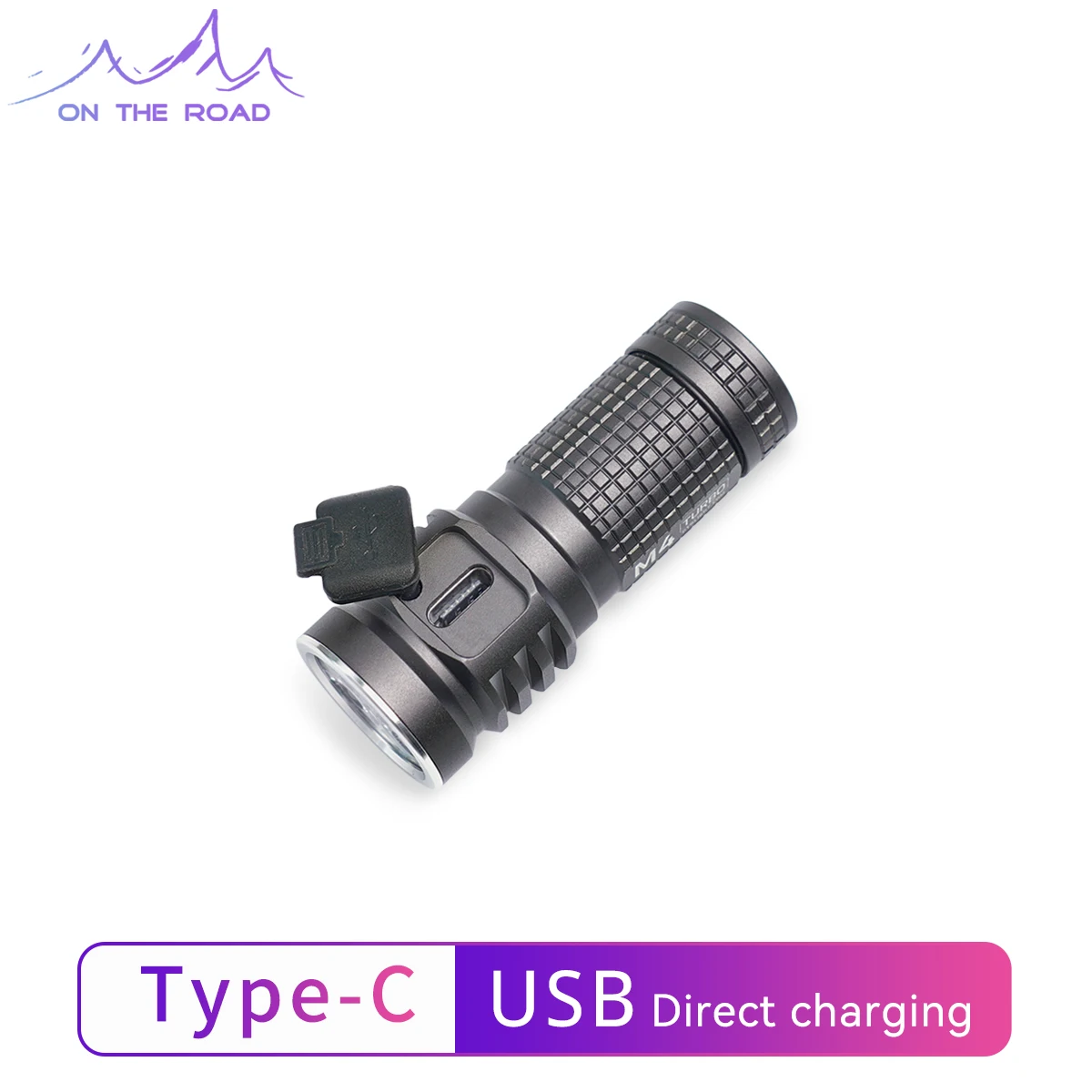 ON THE ROAD M4 Mini Strong Light Flashlight USB-C DirectCharge Small Self-defense Outdoor Waterproof Household Portable