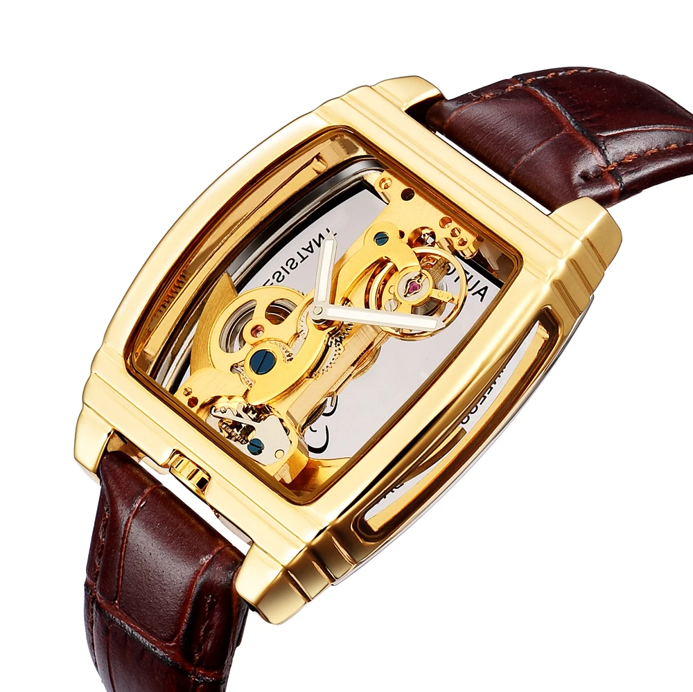 2020 Fashion Luxury Gold Transparent Watch Men Watches Tourbillon Automatic Mechanical Watches Montre Homme Relogio Masculino