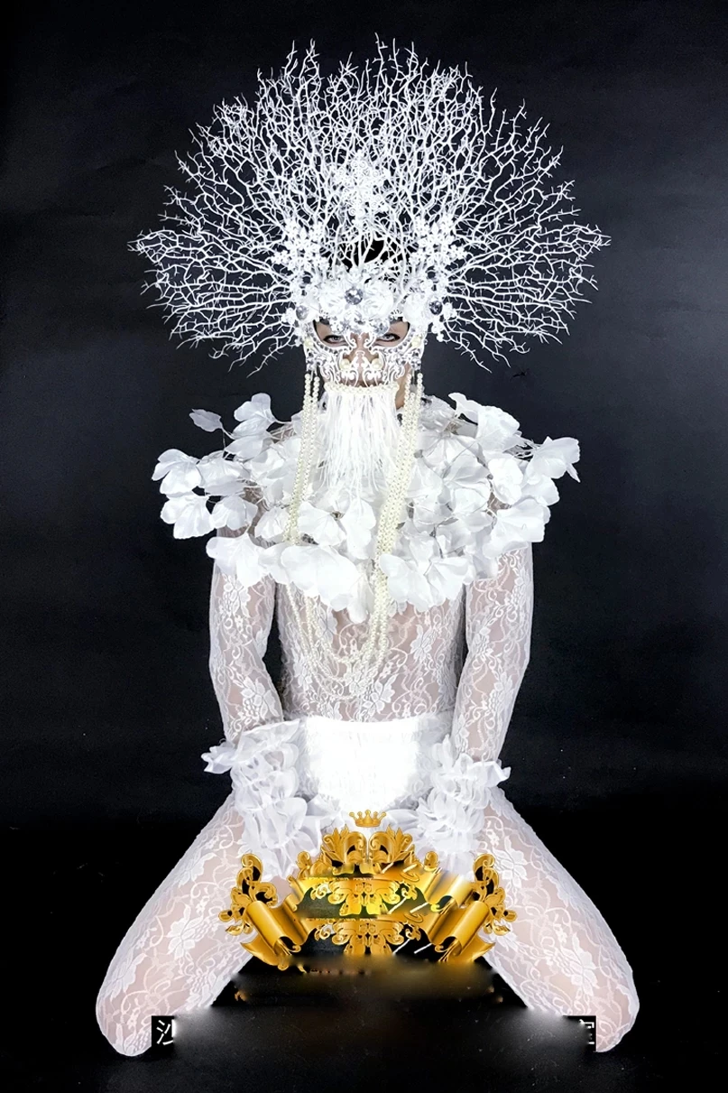 مثير الرجال ملهى ليلي مرحلة الرقص تظهر GOGO الرجال DS فرع قزم الأبيض مصباح ليد عيد الميلاد عيد الحب زي