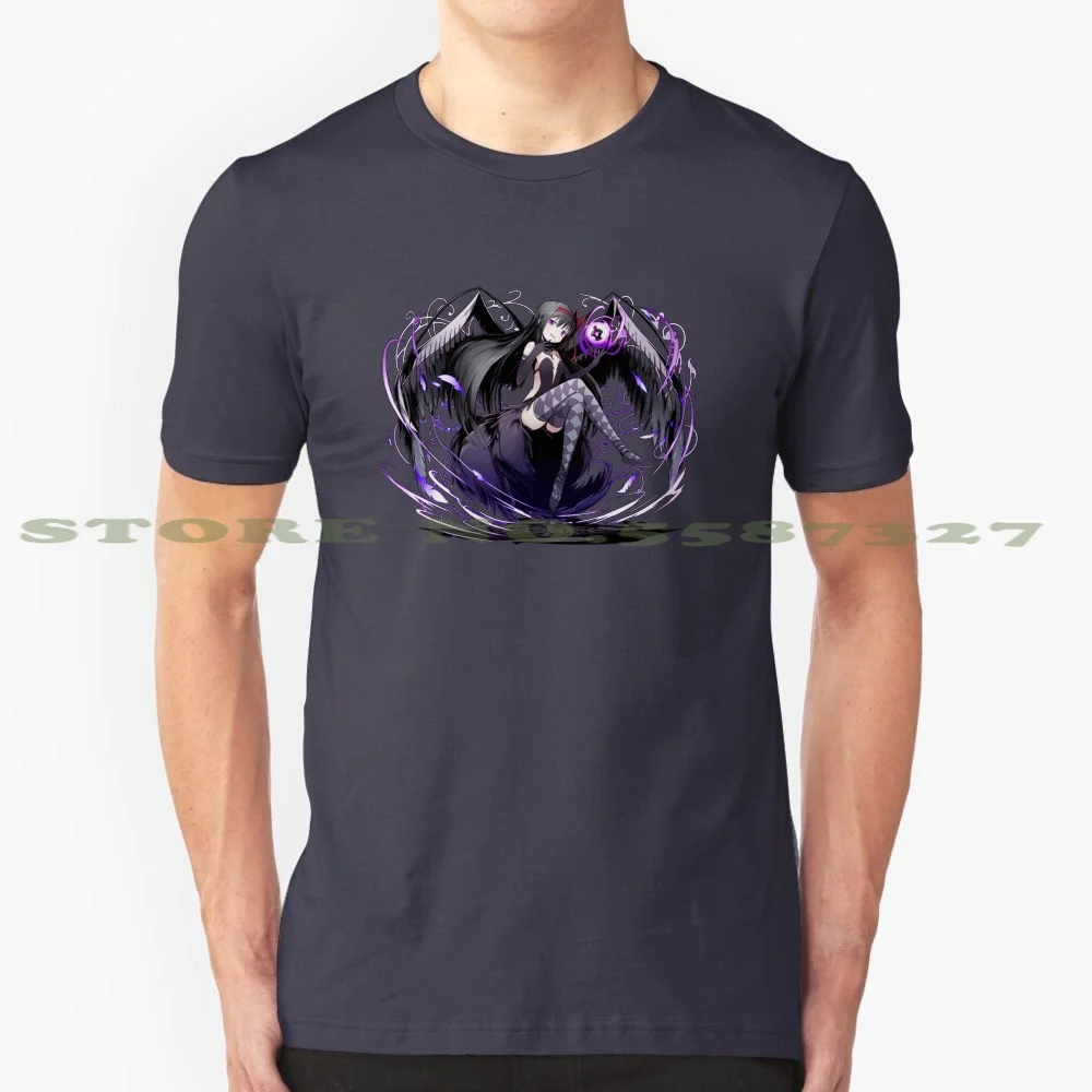 Demon Homura 100% Cotton T-Shirt Madoka Magica Puella Magi Akemi Devil Homura Demon