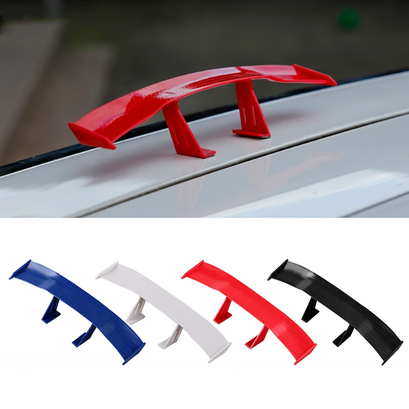 Car Rear Spoiler Mini Wings GT Style Small Model Carbon Look Decoration ABS Winglet Auto Styling Car Trunk Accessories 2022 New