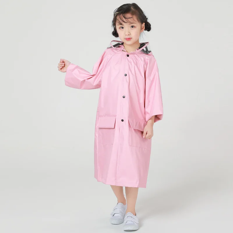 Children's Raincoat Boys Students Poncho Girls Kindergarten Trench Coat Baby Rain Gear Middle and Big Children with Schoolbag