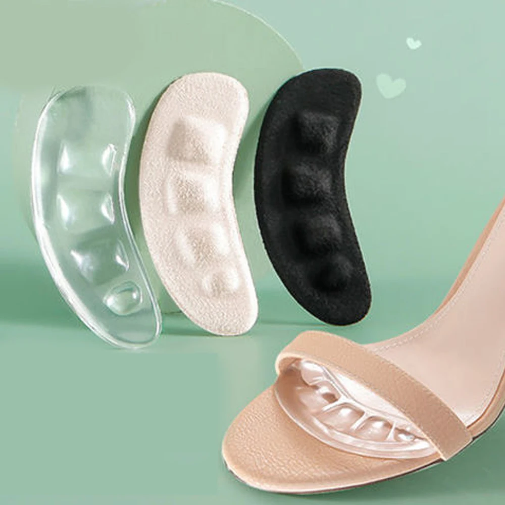 Silicone Forefoot Pads for Women High Heel Pain Relief Insert Half Size Insoles Sandals Non-slip Toe Cushion Foot Care Shoes Pad