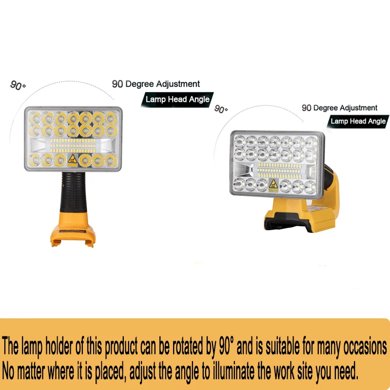 DCB200 Lamp Work Light Tool Light Spotlight Light for Dewalt 12W 18W 40W 3inch 5inch 9inch 14.4V-20V Li-ion Battery DCB182