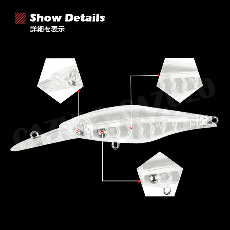 Minnow Fishing Accessories Blank Unpainted Lure Isca Artificial Weights 8g 105mm Floating ABS Pesca Tackle Wobblers Carp Leurre