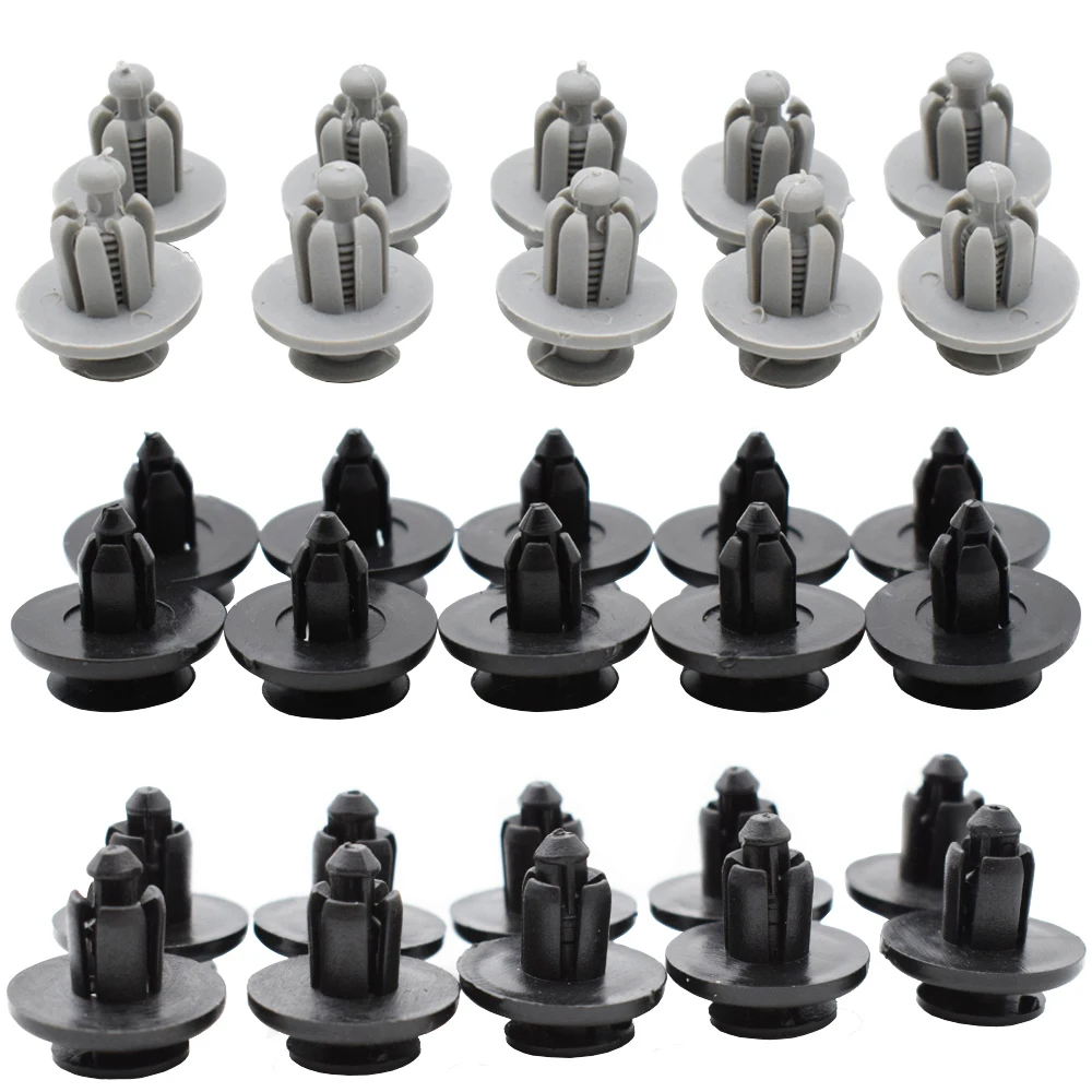 100PCS Car Clips Auto Fasteners Mixed Plastic Vehicle Bumper Clip Retainer Rivet Door Panel Fender Liner For Audi Honda Mazda image 5