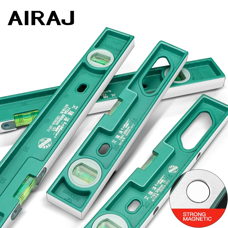 AIRAJ Magnetic Level, 300MM High Precision Balance Bar Cast Iron Lever with Bubble Level, High Bearing Ruler