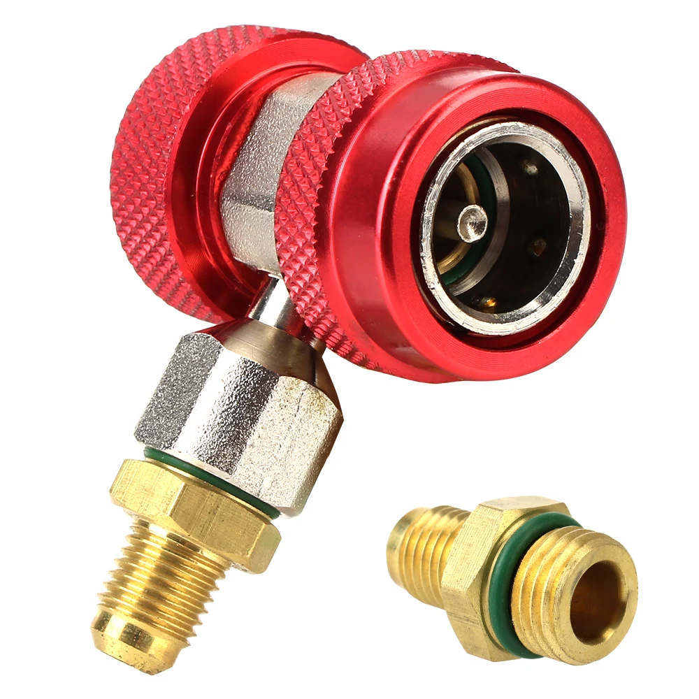 R134A High Low Quick Coupler Connector Adapter Car air conditioner fluoride converter Adjustable Car Accessories 2Pcs