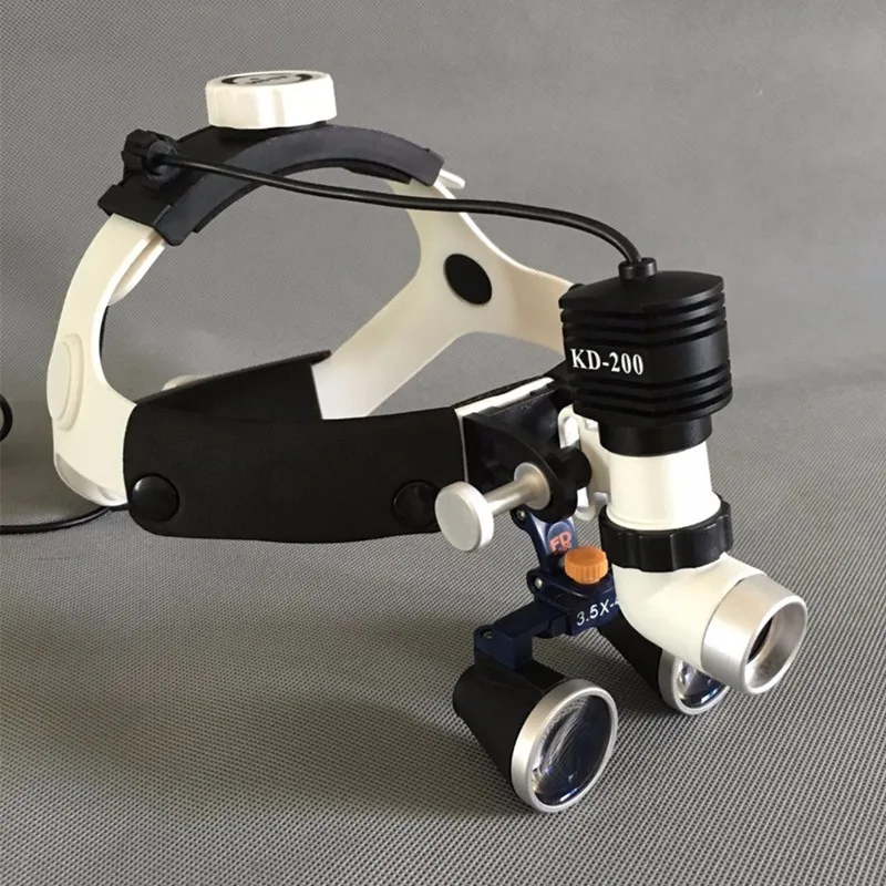 High Quality 5W LED Medical Headlight Surgical Headlamp 2.5/3.5X420mm Binocular Magnifier Dental Loupes