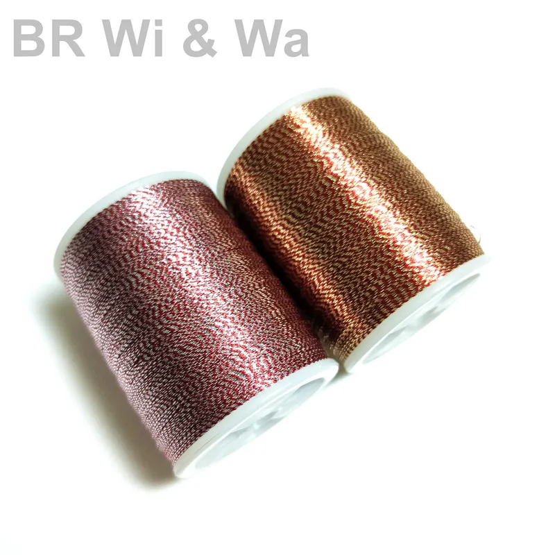 BR Wi&Wa  Metallic Thread  Two Color 230m/Spool  Size D Fishing Rod Component DIY Rod Building Repair 1pc Lot - Image 5