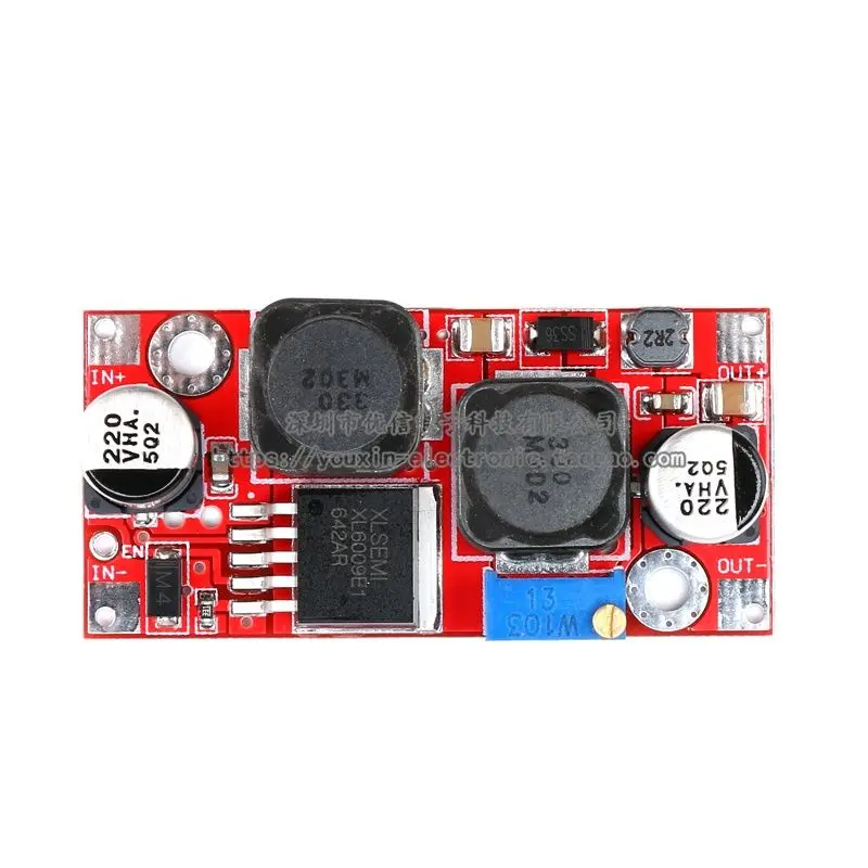 20W XL6009 DC-DC adjustable power supply, high performance, buck-boost module, low ripple