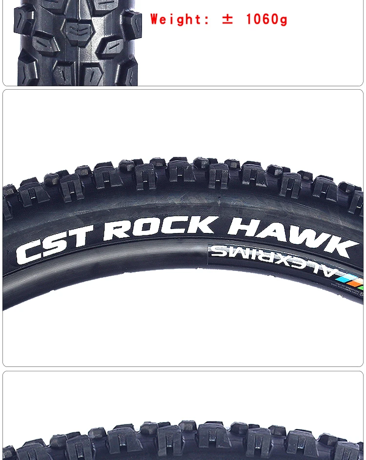 CST ROCK HAWK 26 Zoll Mountainbike-Reifen C1844 Stahldraht 26*2,40 27,5*2,25 MTB Fahrrad Verstärkter Reifen – Detail 3