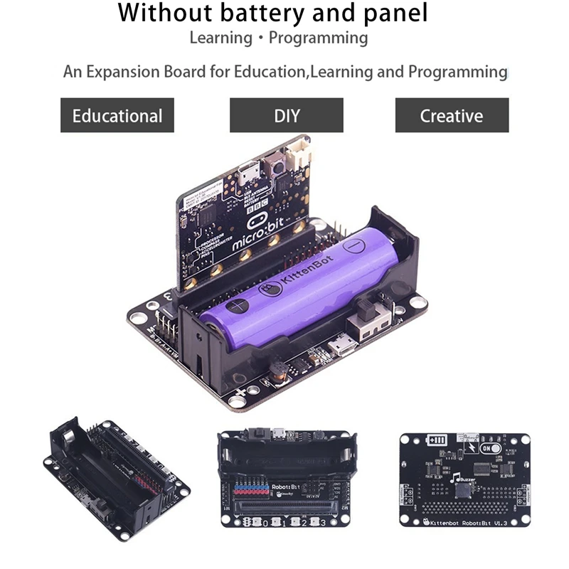 Untuk Papan Ekspansi MICROBIT untuk Papan Adaptor Microbit Robot Pemrograman Mobil Pintar DIY Ekspansi Python