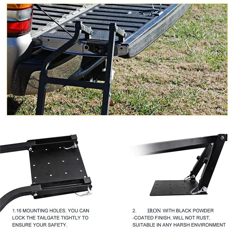 Truck Extension Foldable Step Ladder Universal Pickup Tailgate Climbing Ladder Car Rear Door Trunk Parts