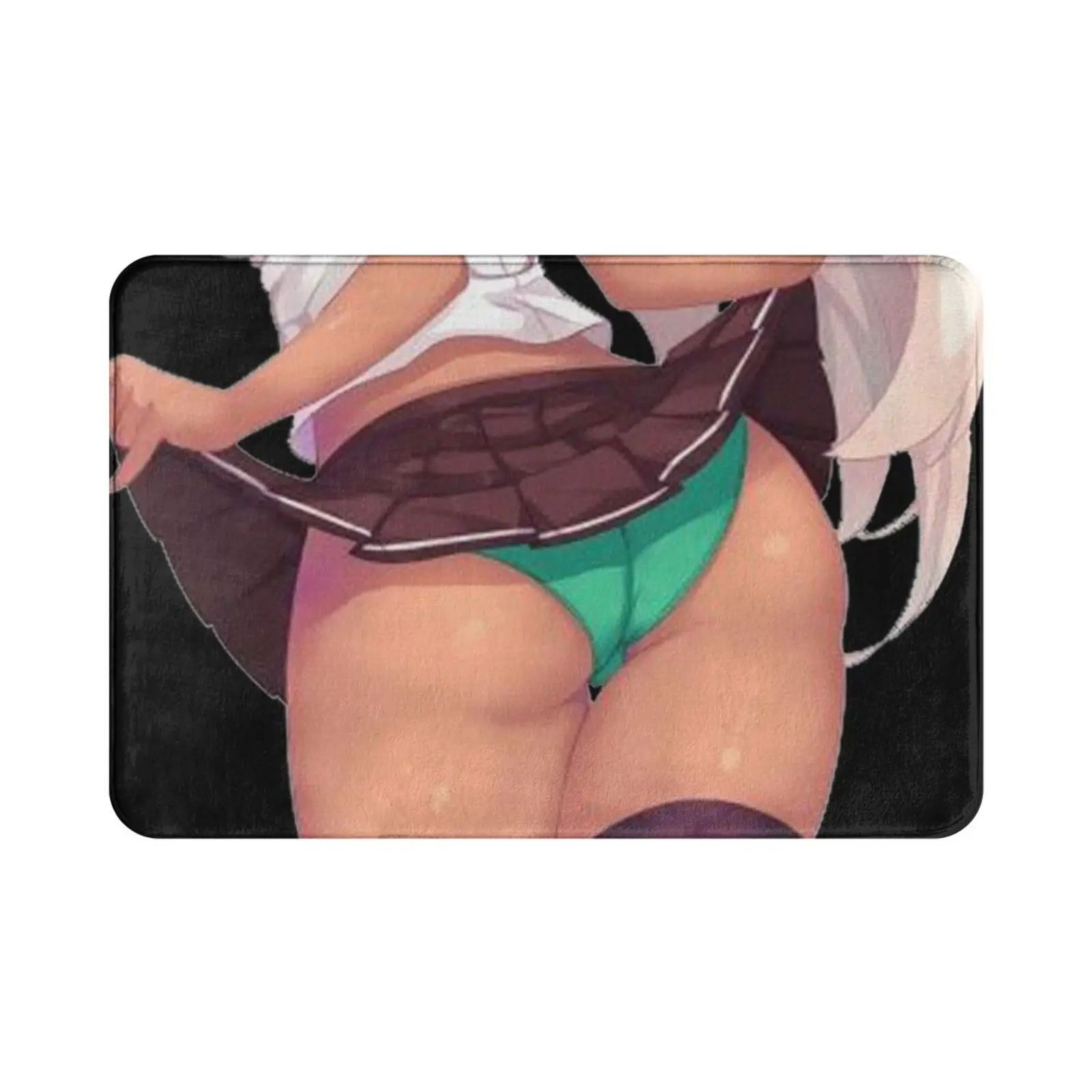 Anime Waifu-Brown Skirt Carpet Mat Rug Cushion Soft Anime Waifu Manga Girls Japan Cute Hentai Japanese Kawaii Ecchi