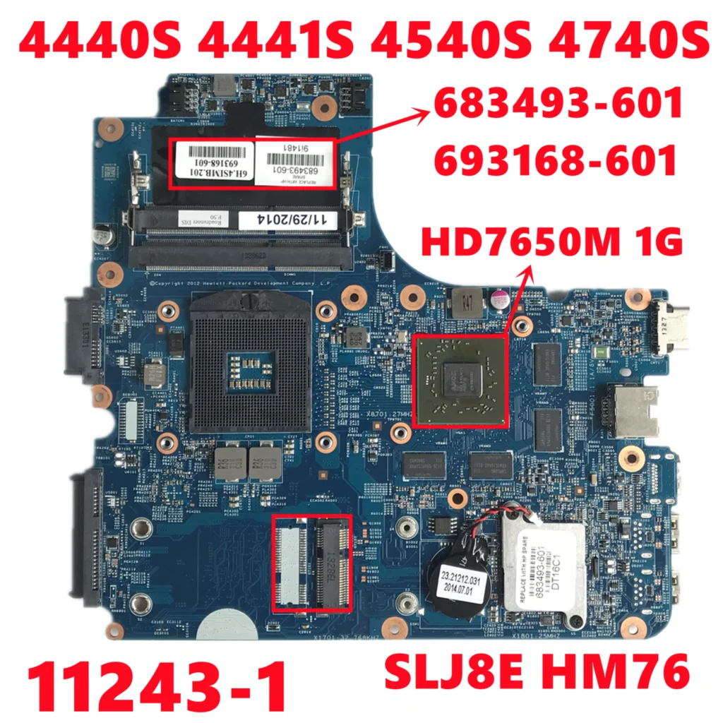 683493-601 683493-501 683493-001 693168-601 для HP ProBook 4440S 4441S 4540S 4740S материнская плата для ноутбука 11243-1 Вт/216-0833002 GPU