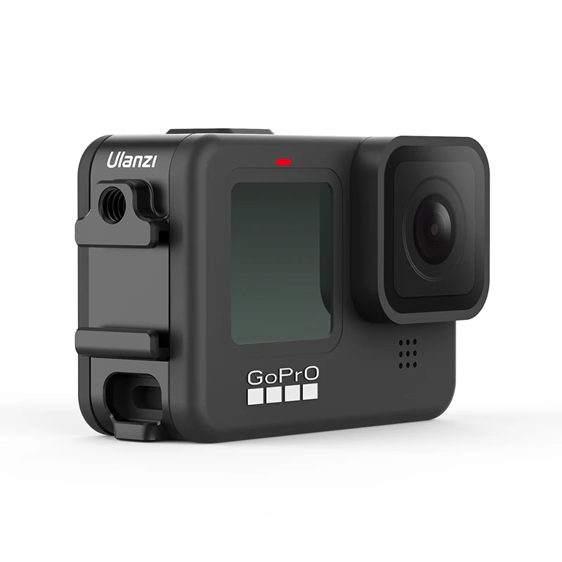 Ulanzi ประตูข้างแบตเตอรี่โลหะ G9-6สำหรับ GoPro HERO 12 11 10 9ฝาปิดแบตเตอรี่สีดำ Type-C ชาร์จได้สกรู1/4ตัว D