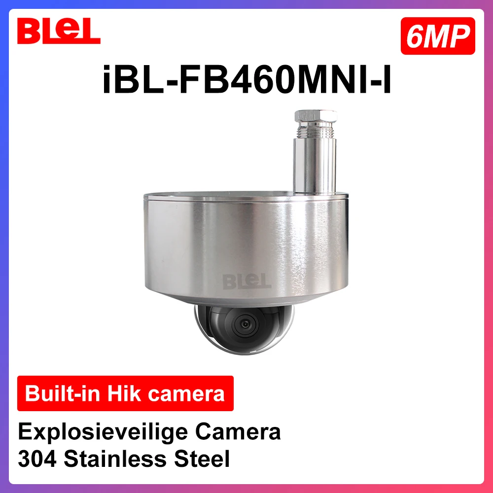 

Explosion-proof Camera 6MP Built-in Hik camera 304 Stainless Steel Explosieveilige Support PoE Hik-Connect app IR 30m