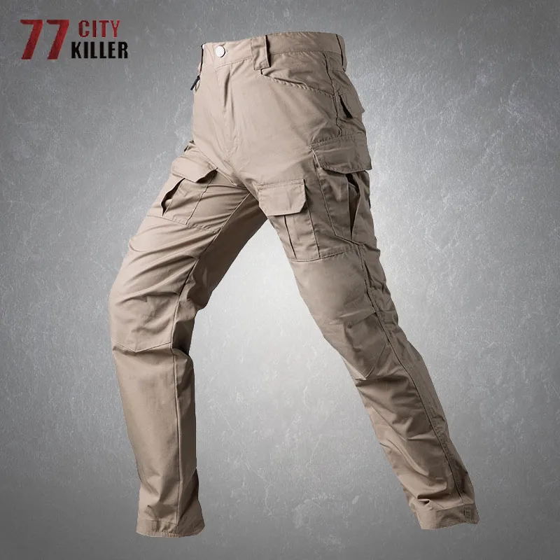 

New Tactical Cargo Pants Mens SWAT Combat Military Trousers Male Casual Cotton Multi-pocket Straight Slim Pant IX2 Spring Autumn