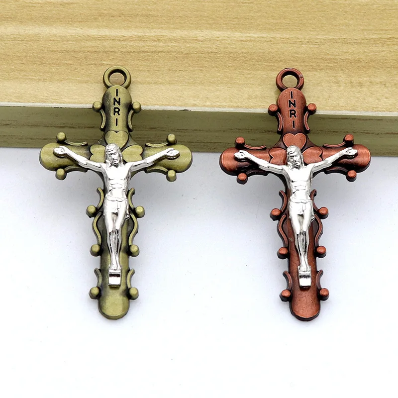 HeyMamba INRI Crucifix Church Cross Pendant Christian Jesus Religious Hanging Wall Crosses Catholic Prayer Decor Cross