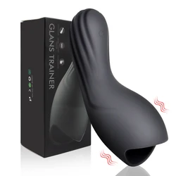 Male Glans Trainer Vibrator Delay Ejaculation Stimulate Massager Erotic Masturbator Cup Penis Training Sex Machines Toys for Men