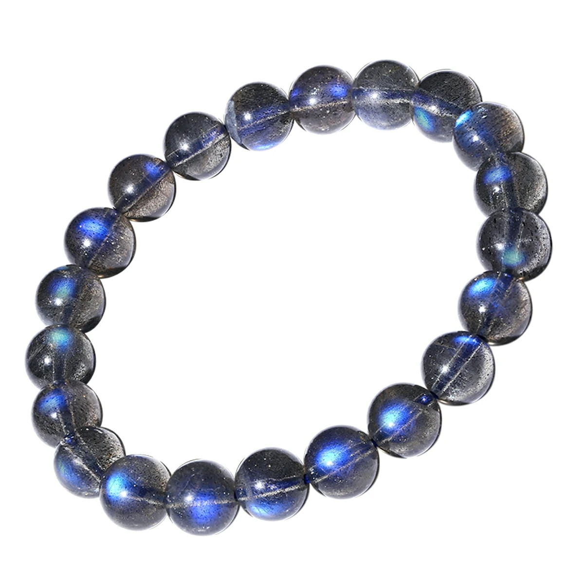 Natural Blue Labradorite Clear Round Beads Bracelet Blue Light Labradorite Women Men 7mm 8mm 9mm 10mm 11mm 12mm 13mm AAAAA