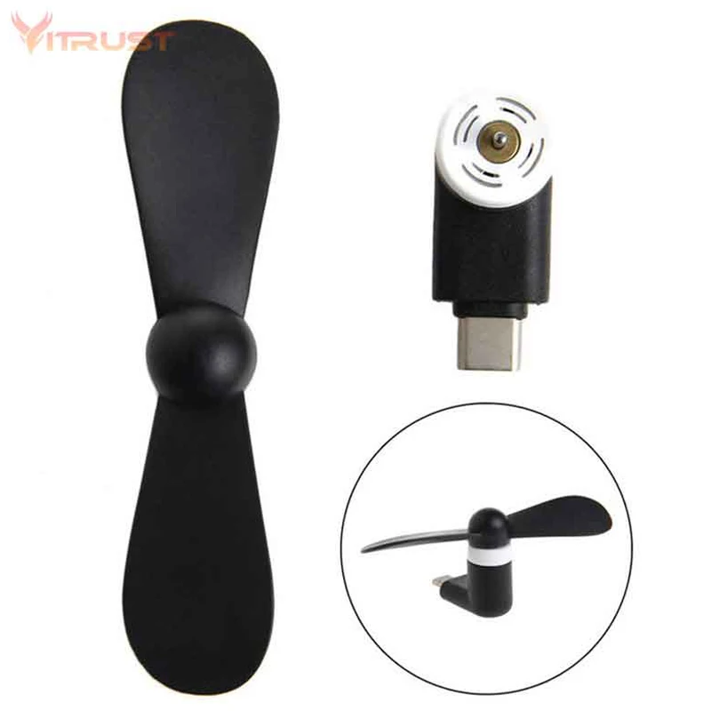 Type-C USB Fan Mobile Phone Power Bank fan Gadgets Mini Removable Fans