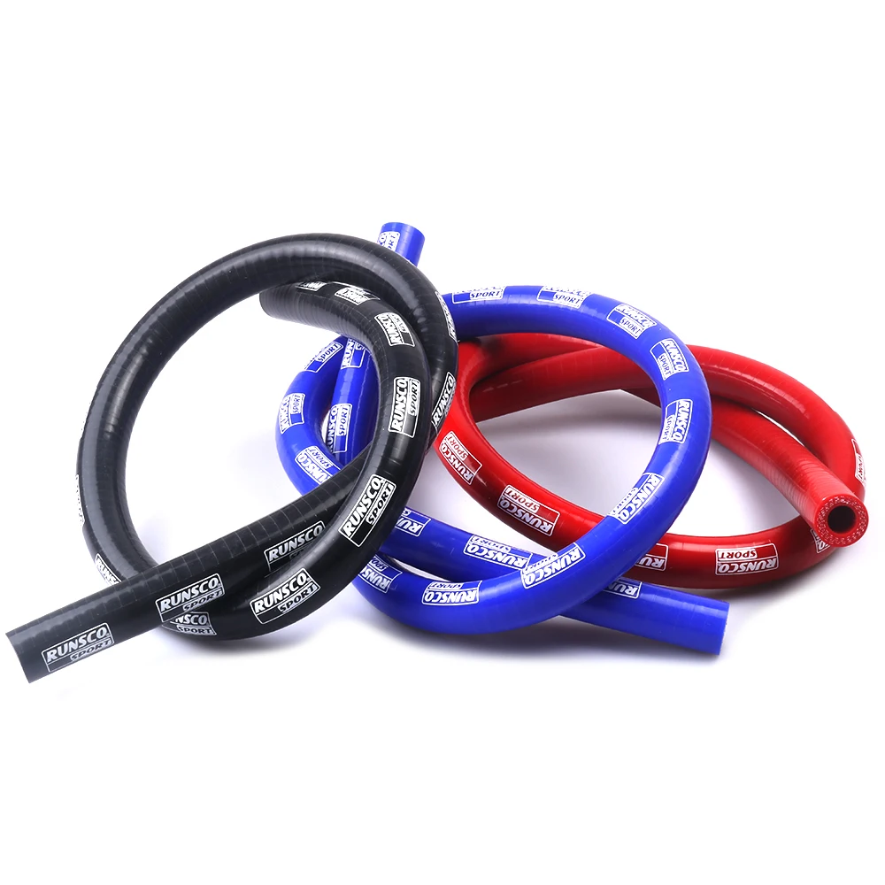 Mangueira de refrigeração reta em silicone, Intercooler, Turbo, Azul, Vermelho, Preto, 1m, 12mm, 14mm, 16mm, 19mm