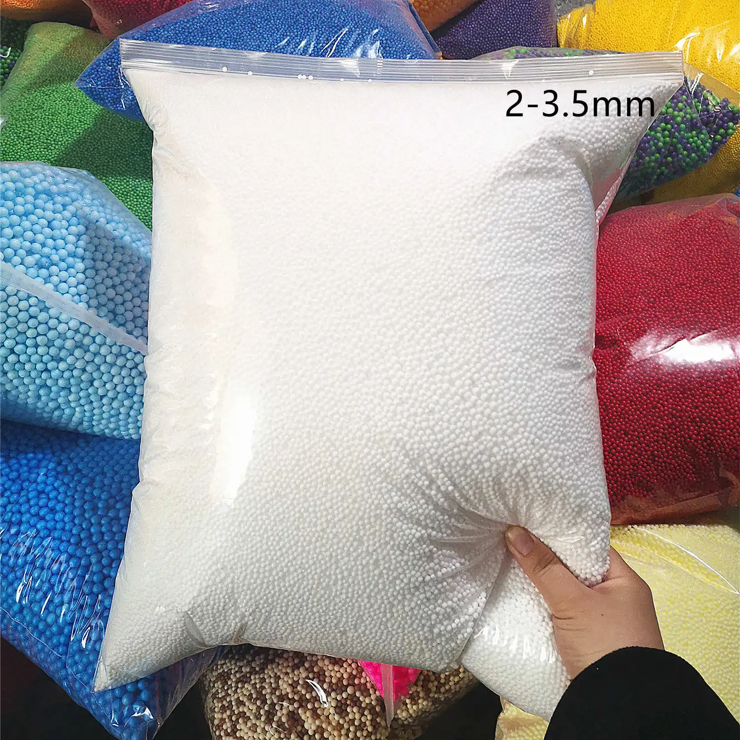 10L/11L12L Białe styropianowe kulki piankowe do worka fasolowego Łóżko do spania Poduszka Krzesło Sofa Łóżka Wypełniacz 2-3,5 mm/4-6 mm/7-9 mm