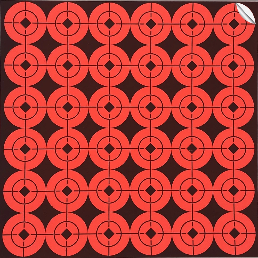 

Неоновая красная наклейка Target-10 Pack-Bullseye Pattern-Самоклеящаяся для стрельбы с пистолетом