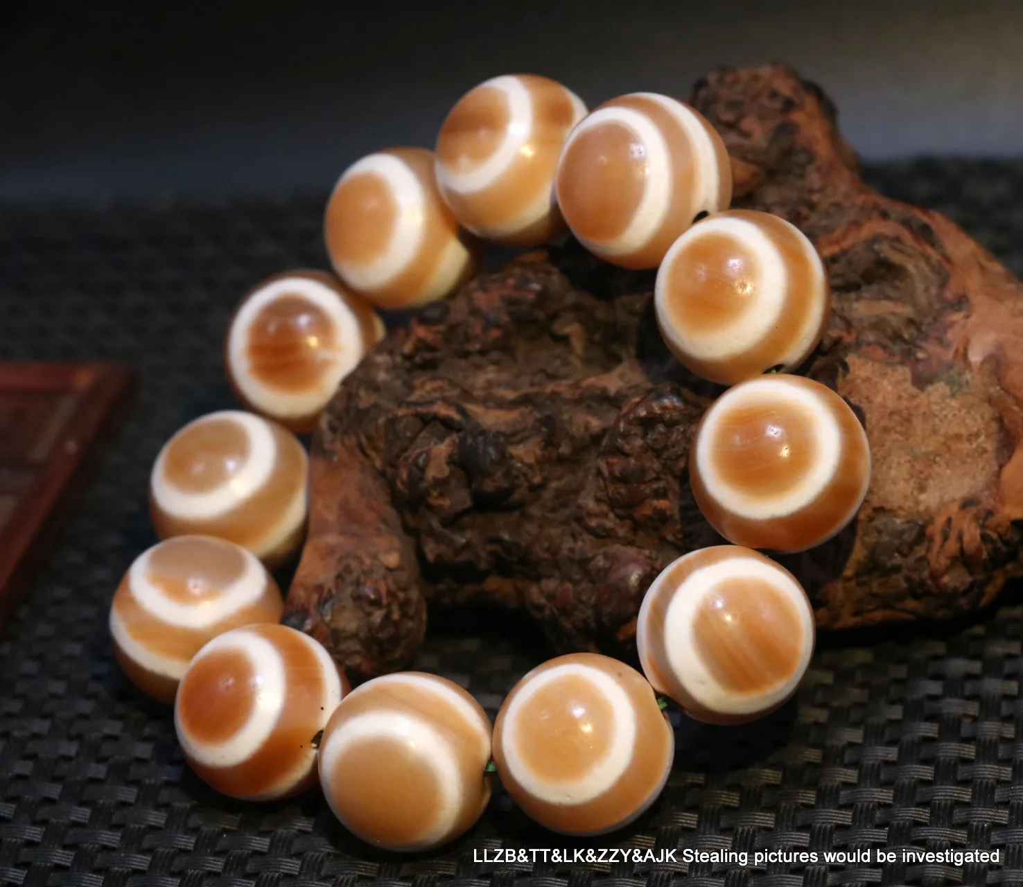 

Magic Tibetan Old Agate Stripes Healer Medicine dZi Bead Big Bracelet Bangle Amulet Talisman Timestown UPD210915Aa1