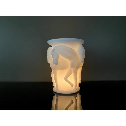 Talya Art Design Large Decorative Horse Figured Lantern Candle