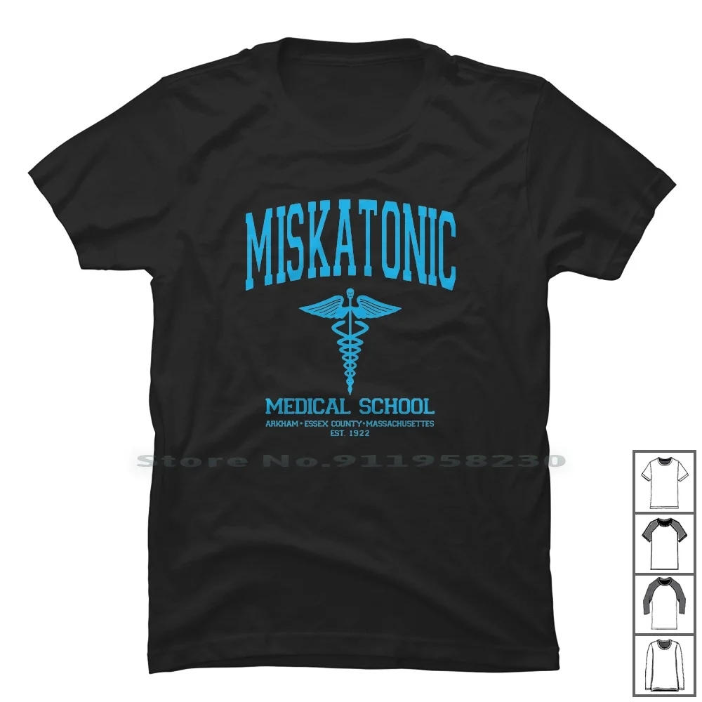 Miskatonic School T Shirt 100% Cotton Sports Tonic Games Music Movie Medic Toni Tage Skat Geek Age Ska