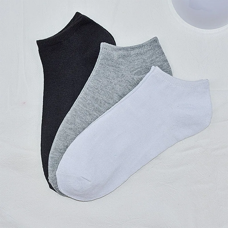 1 Pairs New Men Solid Color Breathable Socks Summer And Autumn Low-Tube Casual Sports Socks Polyester Cotton Business Socks