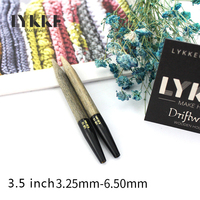 LYKKE 3.5 inch Driftwood Interchangeable Knitting Needle Short Tips